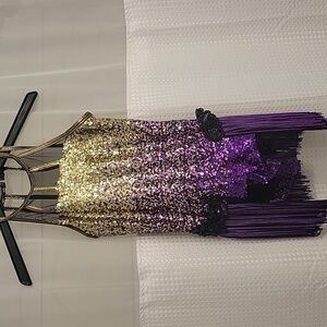 . Costume - gold/purple sequin - LC